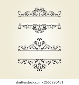 vintage vector swirl frame bundle