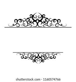 Vintage vector swirl frame set
