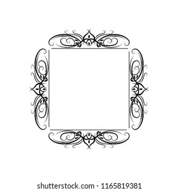 Vintage vector swirl frame set
