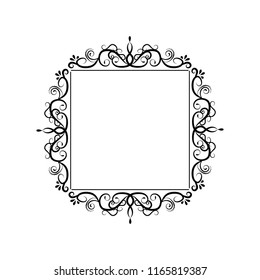 Vintage vector swirl frame set