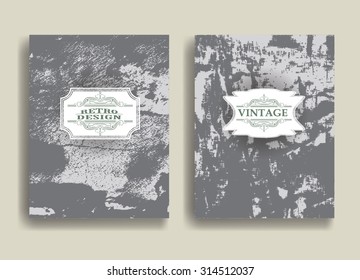 Vintage Vector Technology Brochure , Cover, Flyer, Report , Leaflet Design Template, 