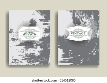Vintage Vector Technology Brochure , Cover, Flyer, Report , Leaflet Design Template, 