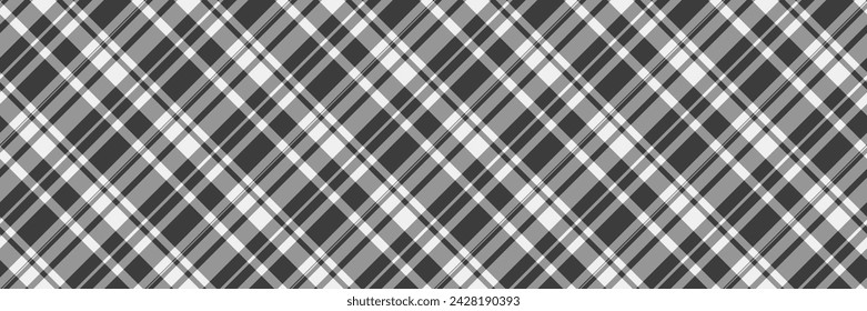 Vintage vector texture background, give fabric pattern seamless. Commercial check tartan textile plaid in vintage gray and grey color.