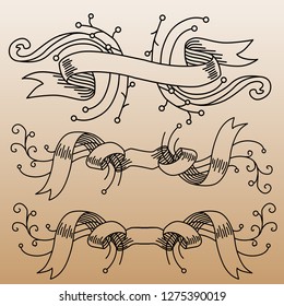 Vintage vector vignettes template