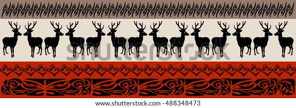 Vintage Vector Web Bannerboho Design Elements Stock Vector