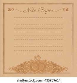 Vintage vector wedding stationery background with medieval ornament and rings