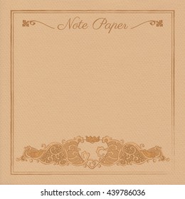 Vintage vector wedding stationery background with heart