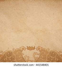 Vintage vector wedding stationery background with heart