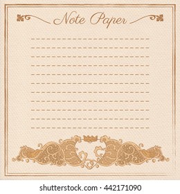 Vintage vector wedding stationery background with heart