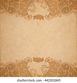 Vintage vector wedding stationery background with heart