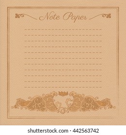 Vintage vector wedding stationery background with heart
