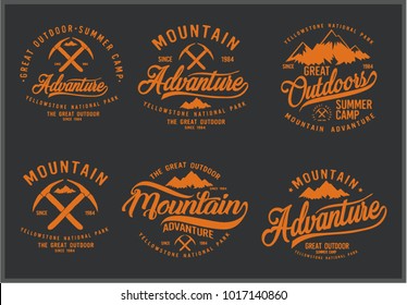 Vintage vector of wilderness and nature exploration