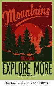 Vintage vector of wilderness and nature exploration - Vintage vector with grunge textures.