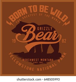 Vintage vector of wilderness and nature exploration - Vintage logo with grunge textures.