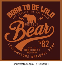Vintage vector of wilderness and nature exploration - Vintage logo with grunge textures.