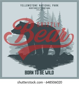 Vintage vector of wilderness and nature exploration - Vintage logo with grunge textures.