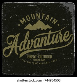 Vintage vector of wilderness and nature exploration - Vintage vector with grunge textures.