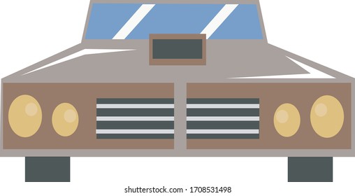 A Vintage vectorial Car flat