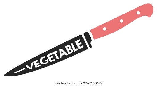 Vintage vegetable knife vector typography Object Illustration
