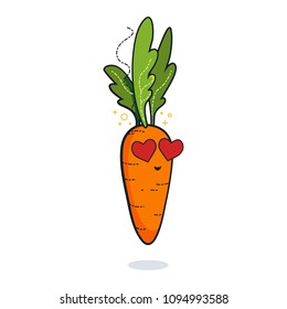 Vintage vegetable poster design with vector carrot. Vegan giet concept