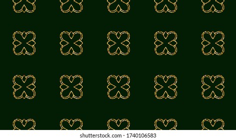 Vintage velvet wallpaper in the damask baroque style. Vector gold glitter surface design
