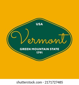 Vintage Vermont Sticker. Green Mountain State. 