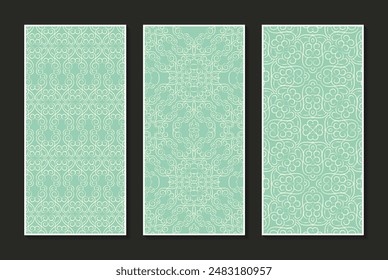 Conjunto de patrones de tarjeta de Vertical Antiguas