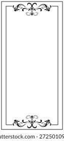 Marco de Vertical Antiguas para decorar tarjetas y Elementos gráficos.