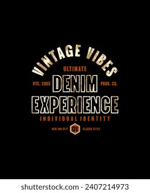 Vintage vibes, individual identity, abstract typography modern design slogan. Vector illustration graphics for print t shirt, apparel, background, poster, banner, postcard and or social media