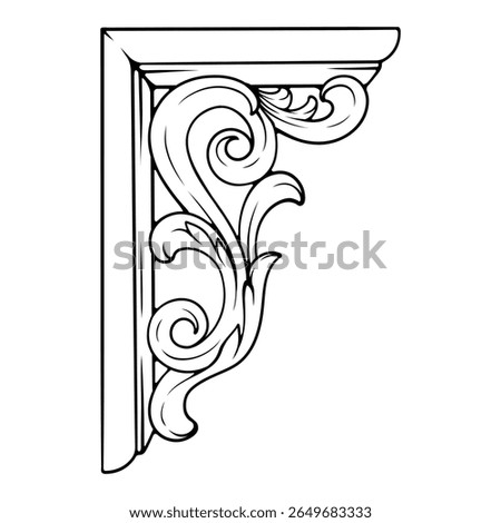 vintage victorian frame border line art hand drawn illustration