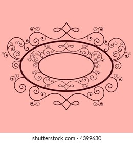 vintage victorian frame vector layered for editing