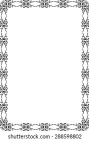 Vintage victorian luxury frame is on white