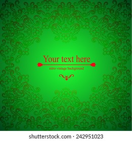 Vintage victorian retro pattern. template. Vector illustration