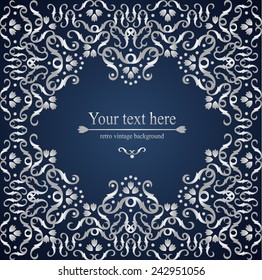Vintage victorian retro pattern. template. Vector illustration
