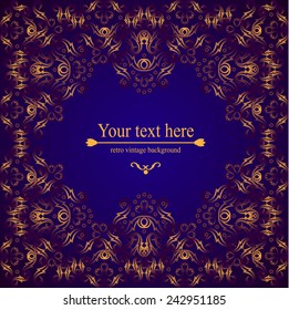Vintage victorian retro pattern. template. Vector illustration