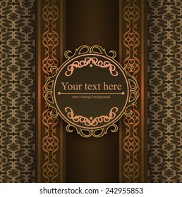 Vintage victorian retro pattern. template. Vector illustration