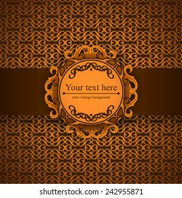 Vintage victorian retro pattern. template. Vector illustration