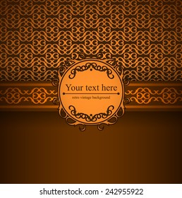 Vintage victorian retro pattern. template. Vector illustration