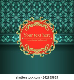 Vintage victorian retro pattern. template. Vector illustration