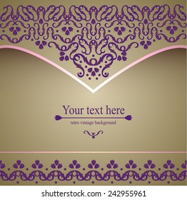 Vintage victorian retro pattern. template. Vector illustration