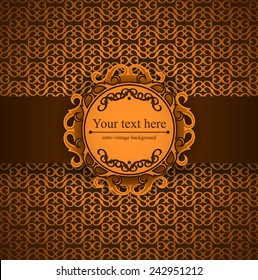 Vintage victorian retro pattern. Vector illustration