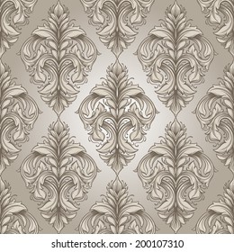 Vintage Victorian seamless pattern. Can be used for banner, invitation, wedding card,  scrapbooking and others. Royal vector design element.