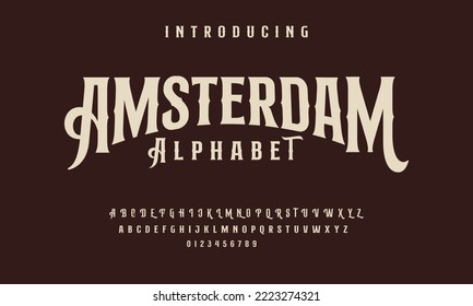 Vintage Victorian typeface decorative Font
