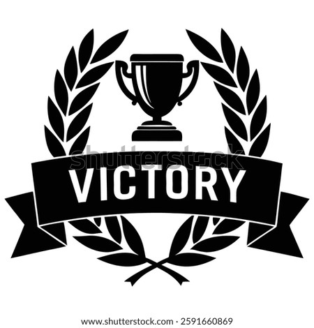 Vintage Victory Crest Logo Vector Illustration for Sports Branding and Design