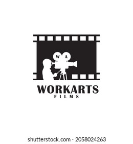 Vintage Video Camera Logo design for movie or cinema production