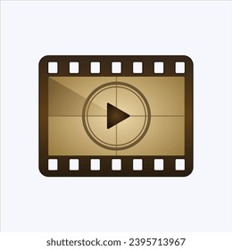 vintage Video film vector icon