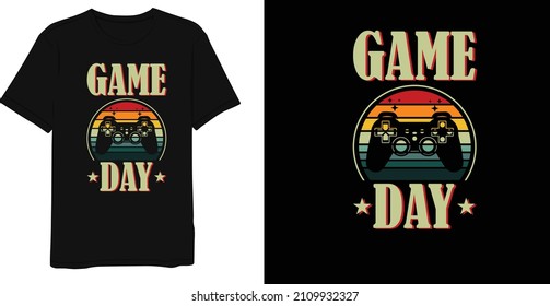 Vintage Video Gamer T-shirt Design