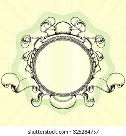 Vintage vignette with decorative elements.