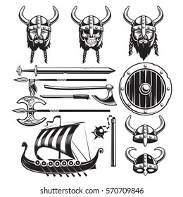 Coat Arms Vikings Logo Valhalla Emblem Stock Vector (Royalty Free ...