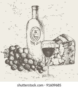 Vintage vine sketch
